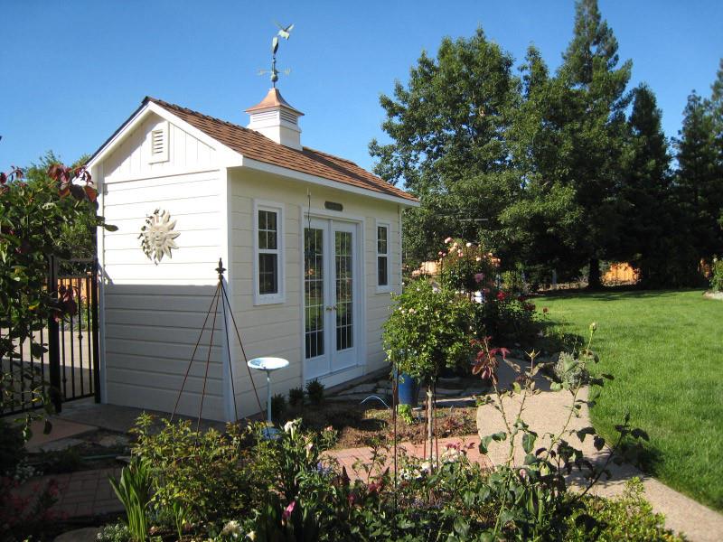 Cedar Palmerston shed 6x14 with French double doors in Roseville, California. ID number 109757-5