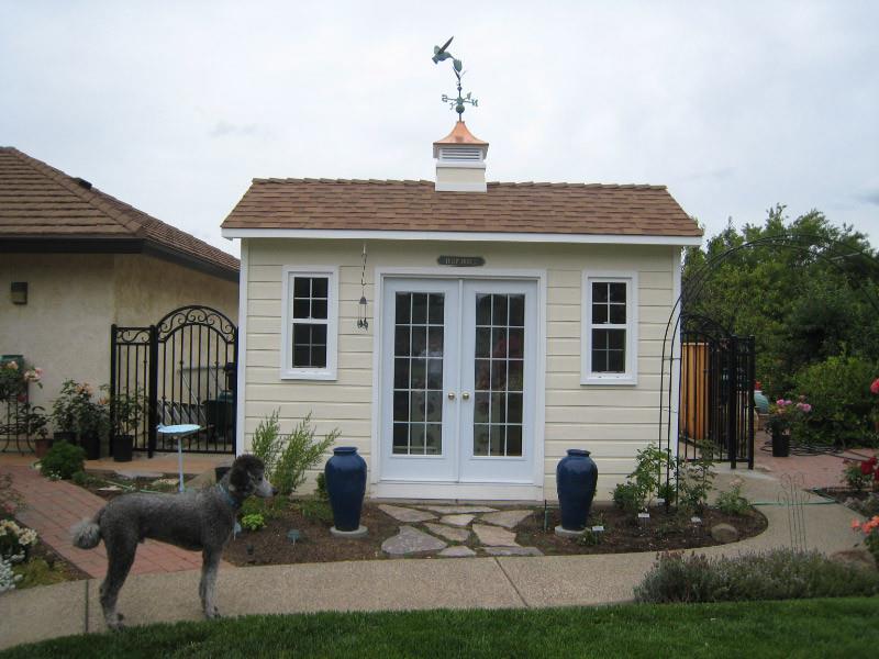 Cedar Palmerston shed 6x14 with French double doors in Roseville, California. ID number 109757-1