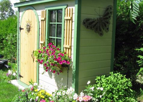 Canexel Sarawak shed 3x8 with arched single door in Nestleton, Ontario. ID number 115614-1