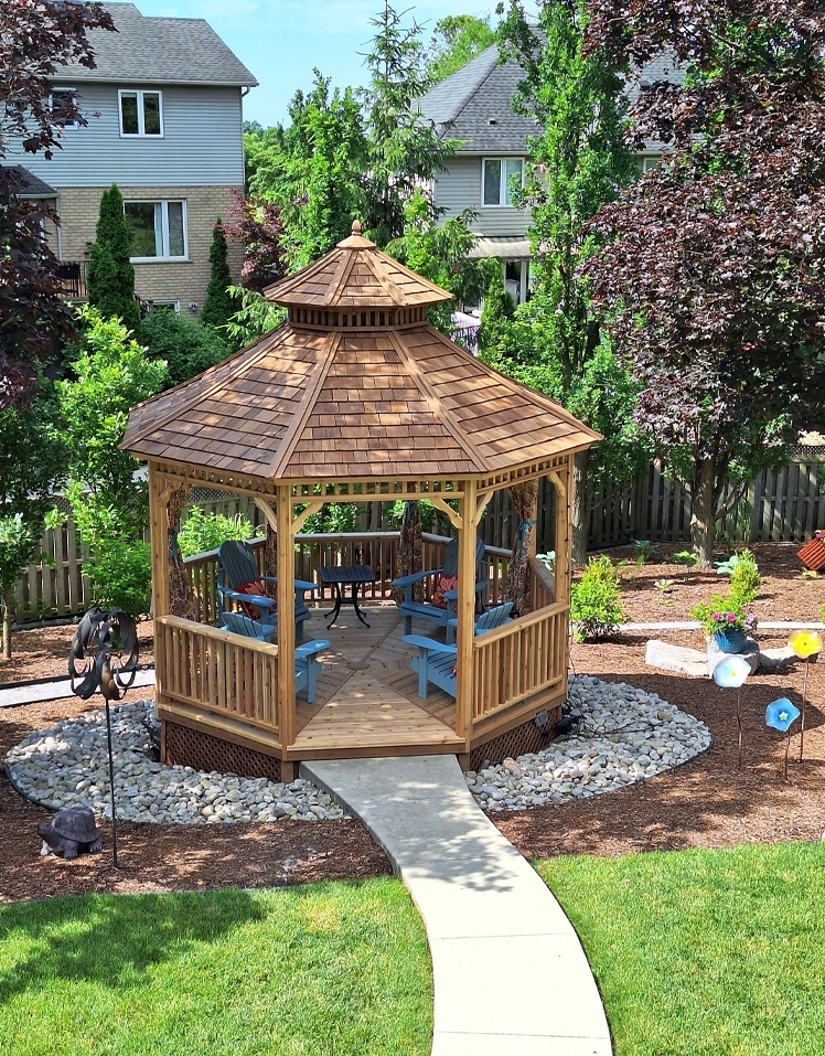 Front view of 12’ Mix & Match Gazebo located in London, ON