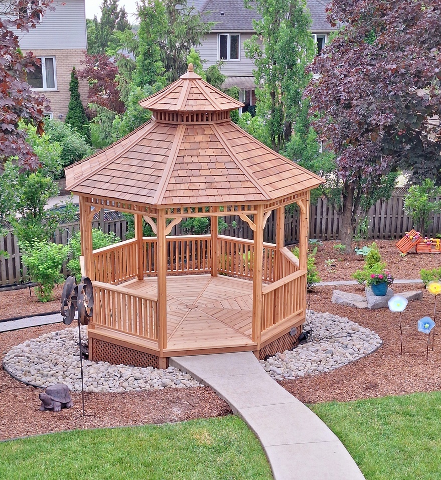 Interior view of 12’ Mix & Match Gazebo located in London, ON