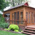 Bali tea house home studio 10x20 with planed cedar channel sliding in St  Lazare,Quebec.ID number 13