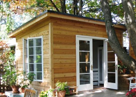 Cedar Urban Studio Shed 10x12 with French double doors in Toronto, Ontario. ID number 135597-1