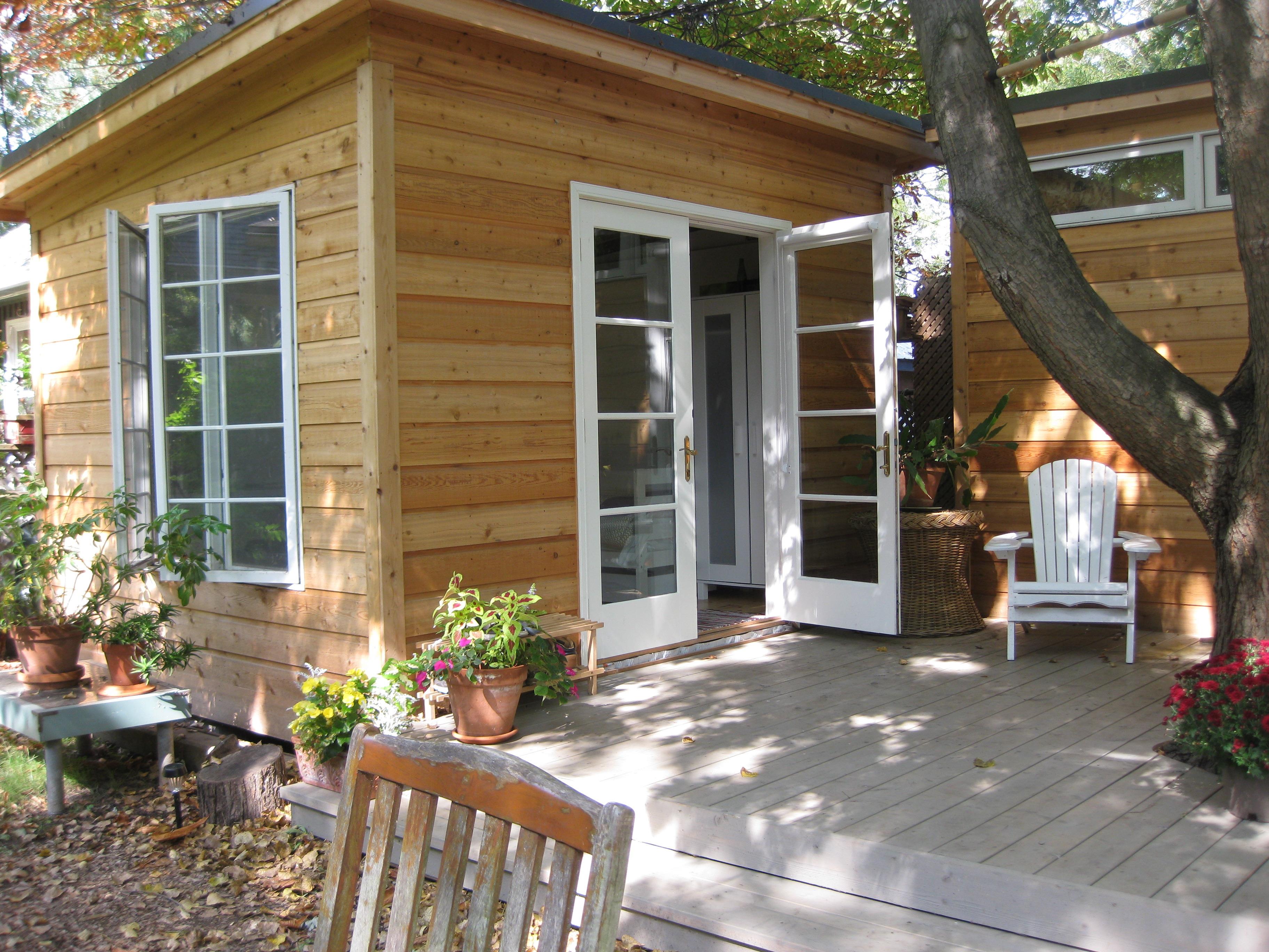 Cedar Urban Studio Shed 10x12 with French double doors in Toronto, Ontario. ID number 135597-2