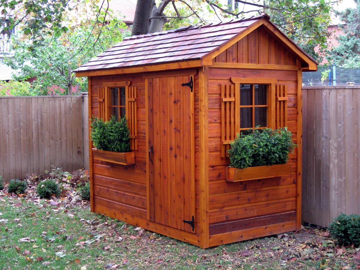 palmerston shed kit 5x9 with traditional flower boxes in Toronto Ontario.ID number 140091-1