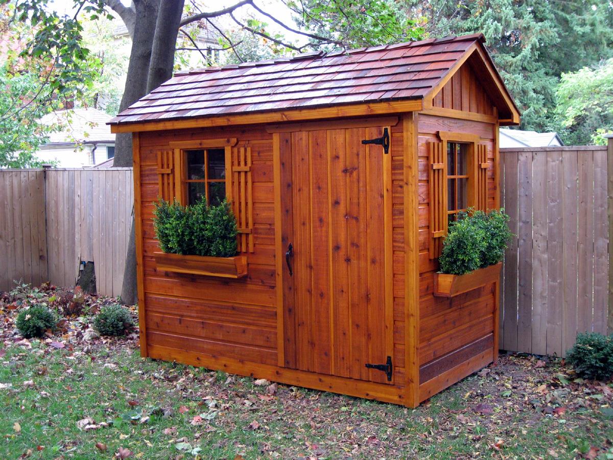 palmerston shed kit 5x9 with traditional flower boxes in Toronto Ontario.ID number 140091-2
