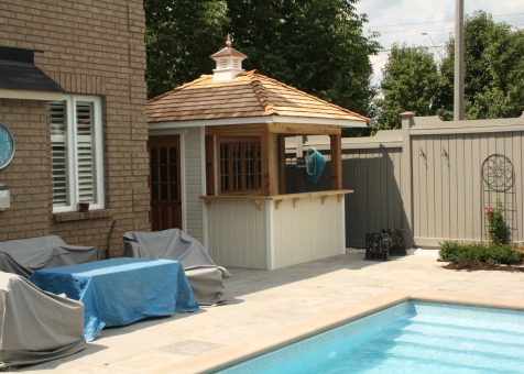 Canexel surfside 7X12 pool cabana kit in Houston Texas. ID number 151920-1.