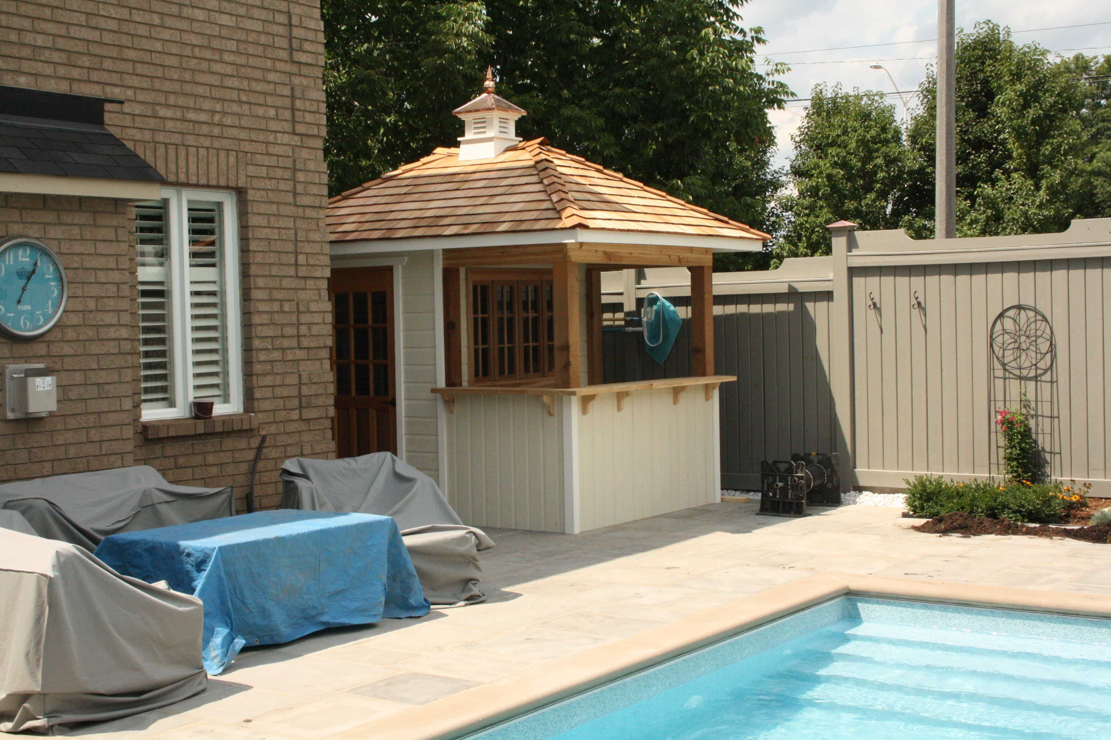 Canexel surfside 7X12 pool cabana kit in Houston Texas. ID number 151920-1.