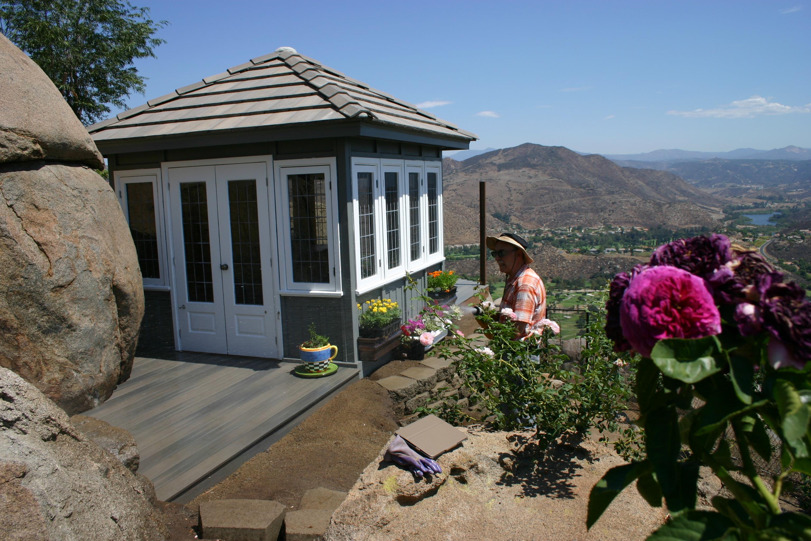 Coventry spa enclosure 10x10 with painted finish in El Cajon,California.ID number 152813-4.