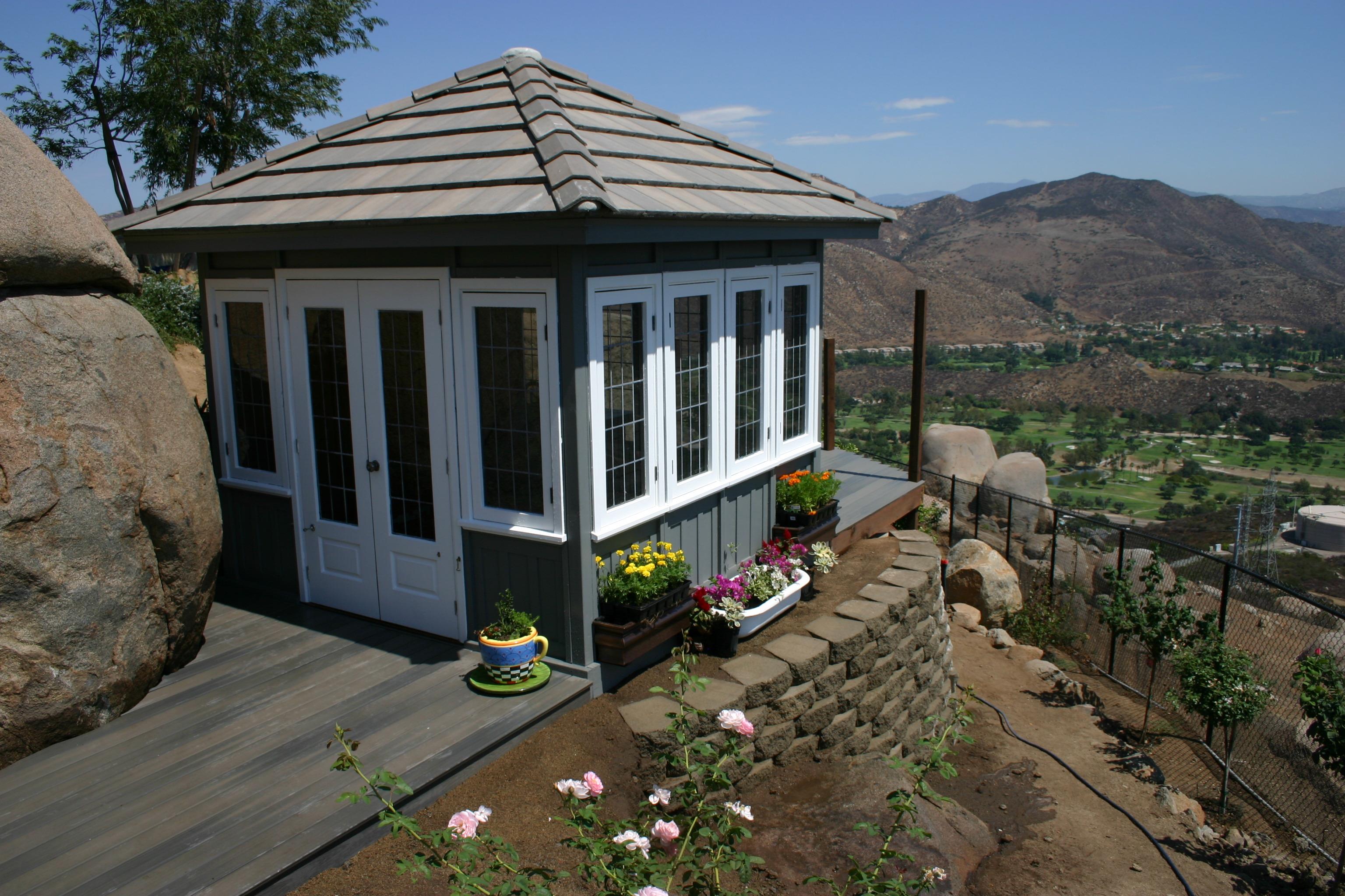 Coventry spa enclosure 10x10 with painted finish in El Cajon,California.ID number 152813-6.