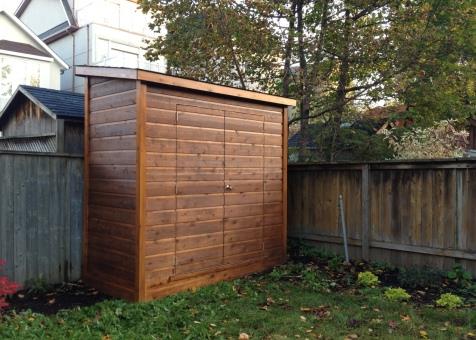 Cedar Sarawak shed 4x8 with concealed double doors in Toronto, Ontario. ID number 153236-2