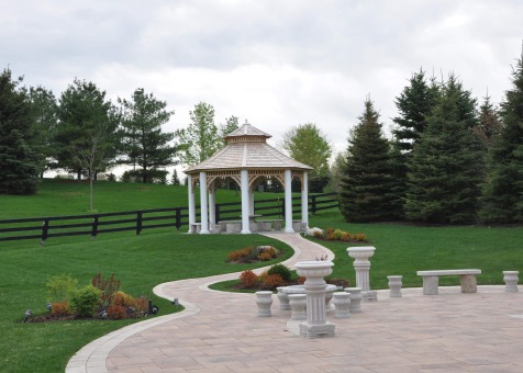 Front View of an backyard Gazebo Kit Design in Aurora Ontario - Summerwood Products