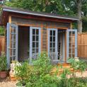 Cedar Urban Studio Shed 7x12 with French double doors in Nyack, New York. ID number 168776-2