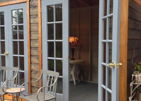 Cedar Urban Studio Shed 7x12 with French double doors in Nyack, New York. ID number 168776-3