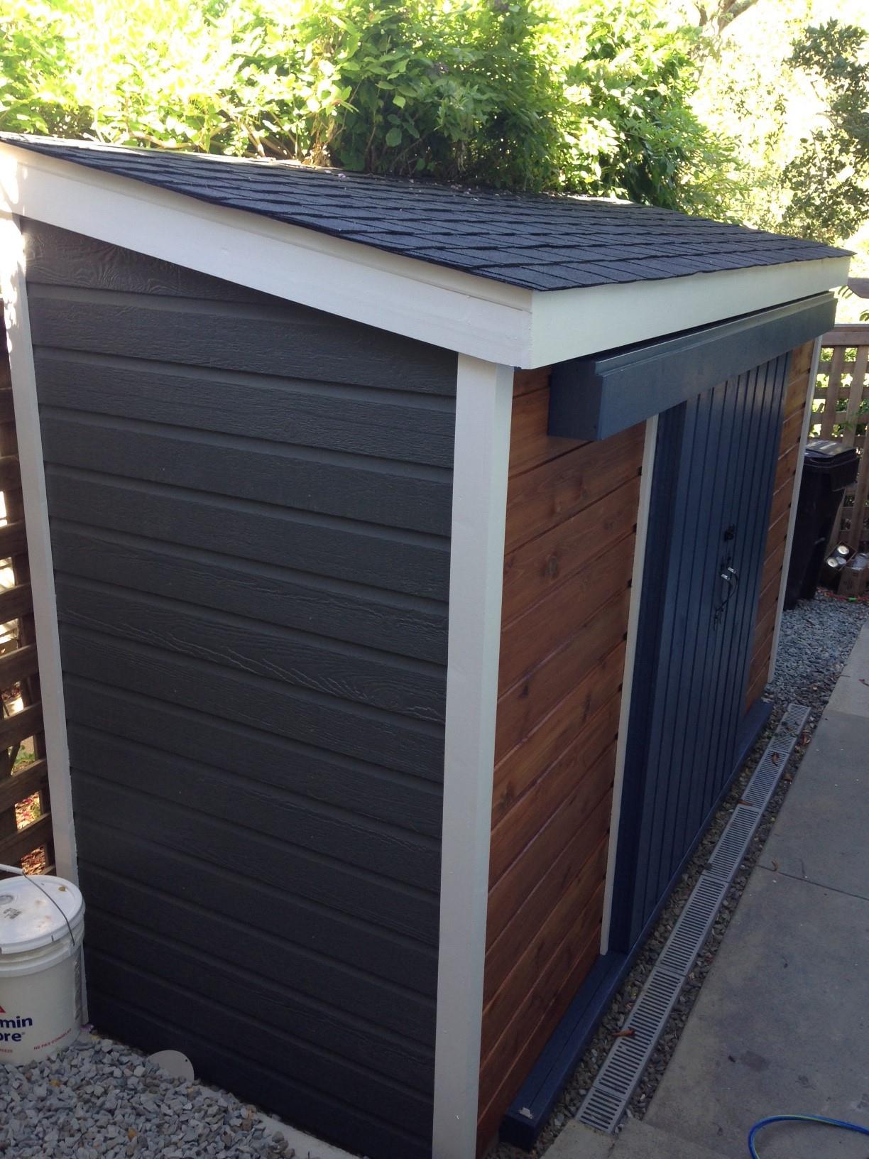 Cedar Sarawak shed 4x12 with sliding double doors in Mill Valley, California. ID number 178096-2