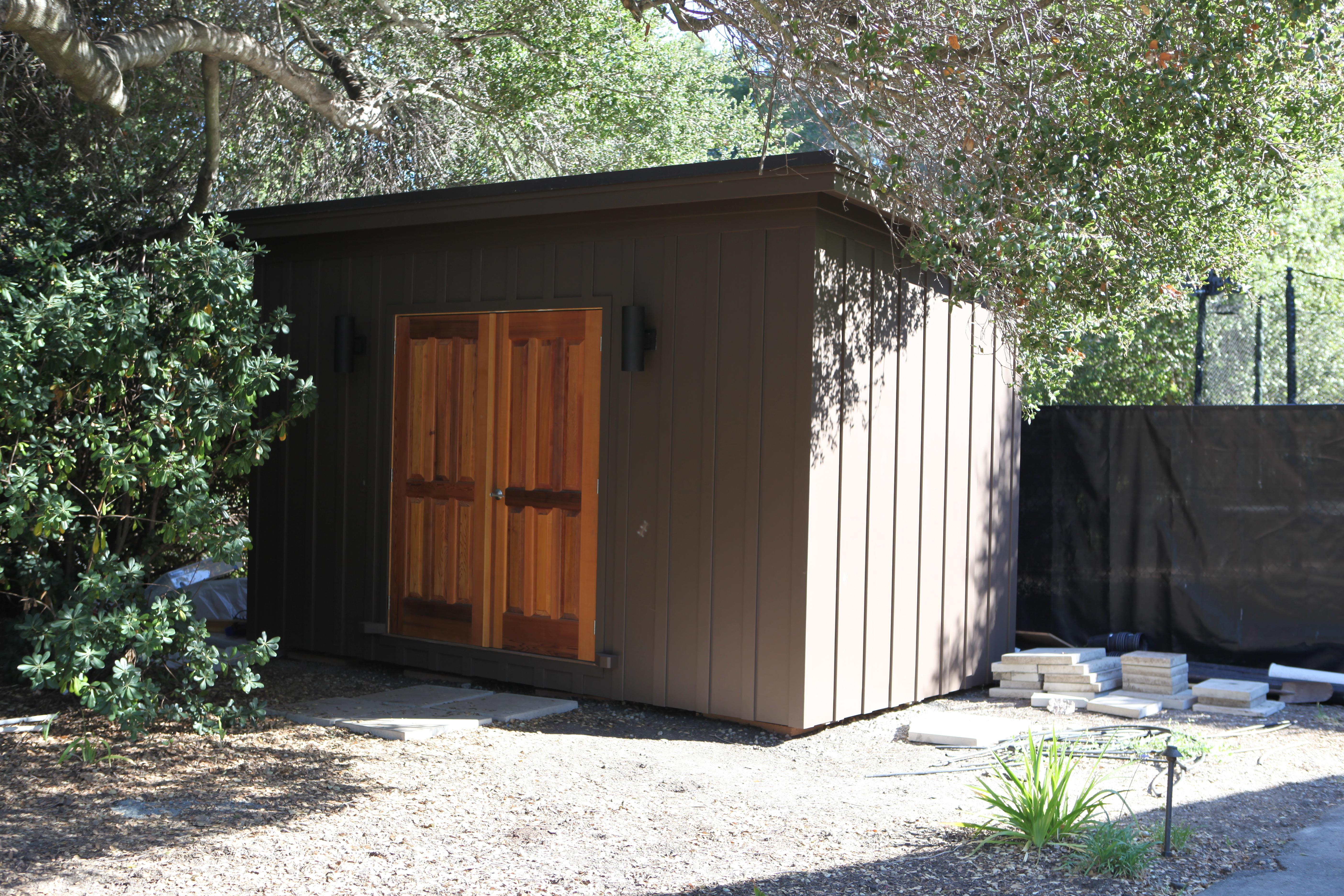 Cedar Urban Studio Shed 8x15 with double doors in Atherton, California. ID number 178526
