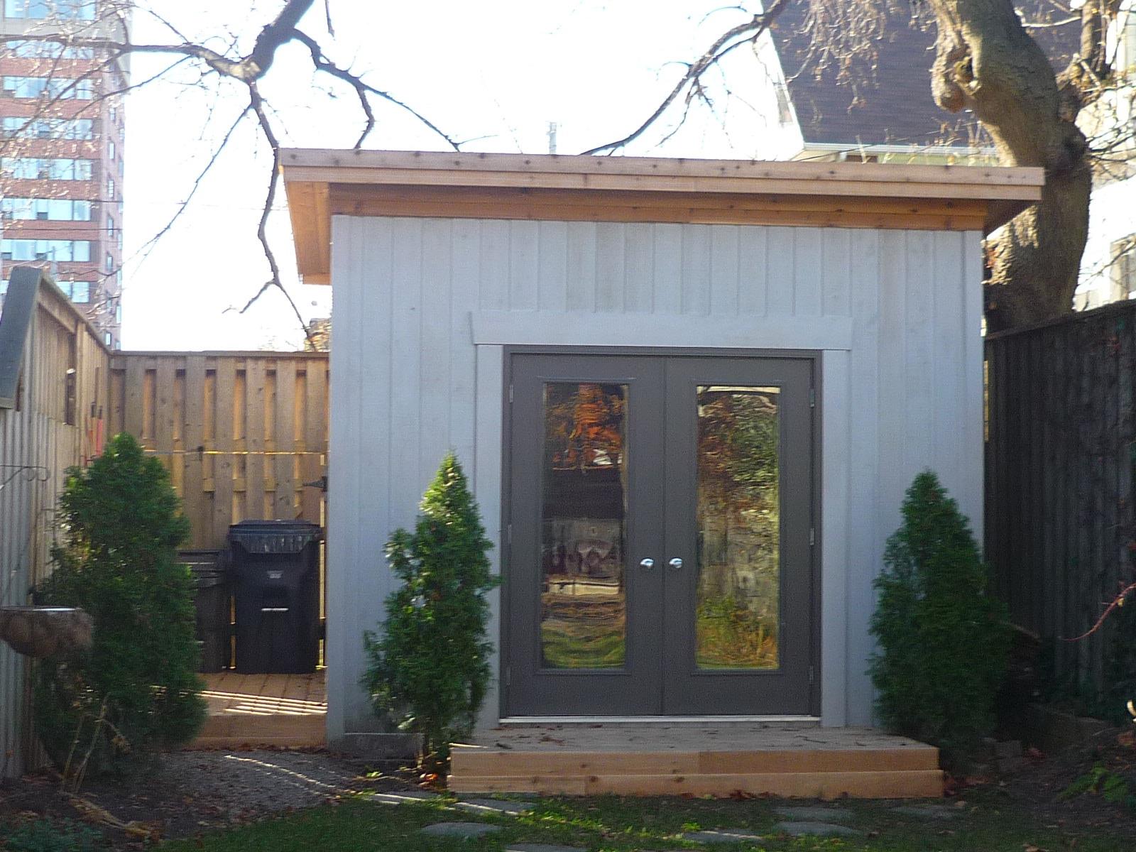 Cedar Urban Studio shed 8x12 with French double doors in Toronto, Ontario. ID number 178864-3