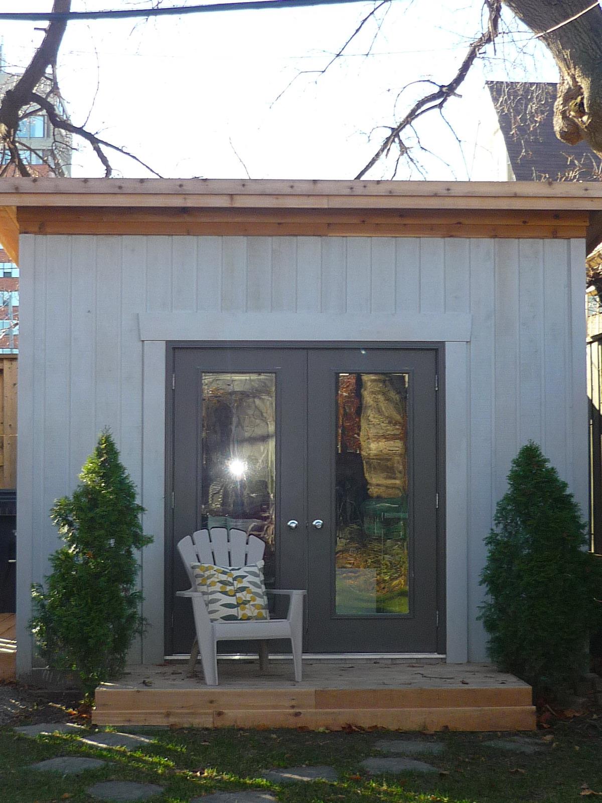 Cedar Urban Studio shed 8x12 with French double doors in Toronto, Ontario. ID number 178864-2
