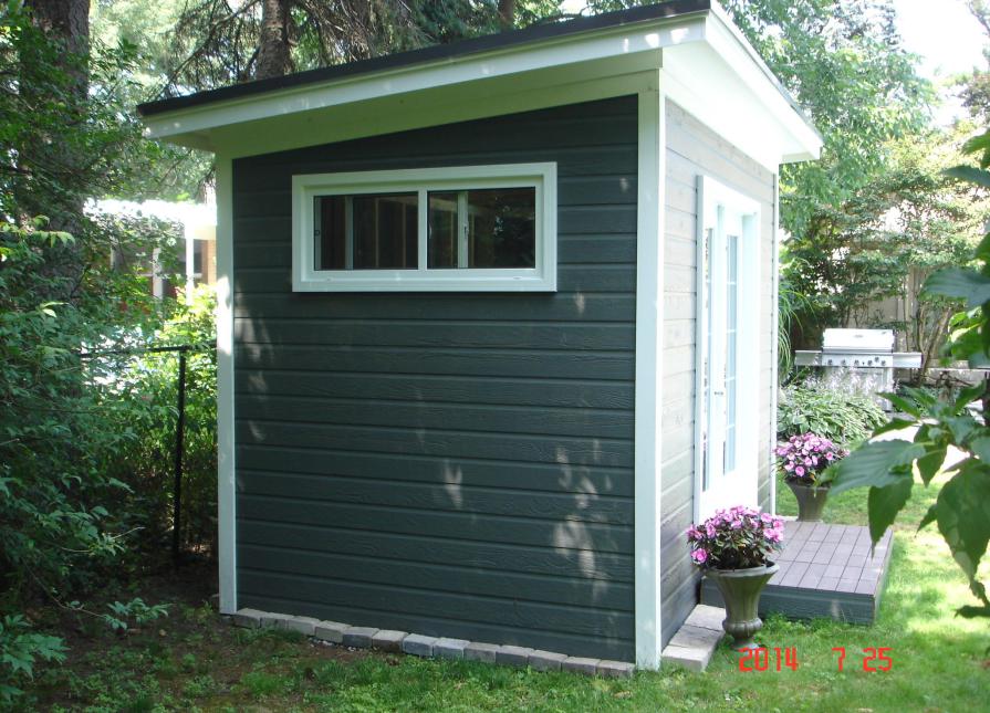 Flat Roof 8x12 Urban Studio Shed in Mississauga, Ontario