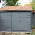 Cedar Sarawak shed 5x10 with concealed double doors in Toronto, Ontario. ID number 182416-3