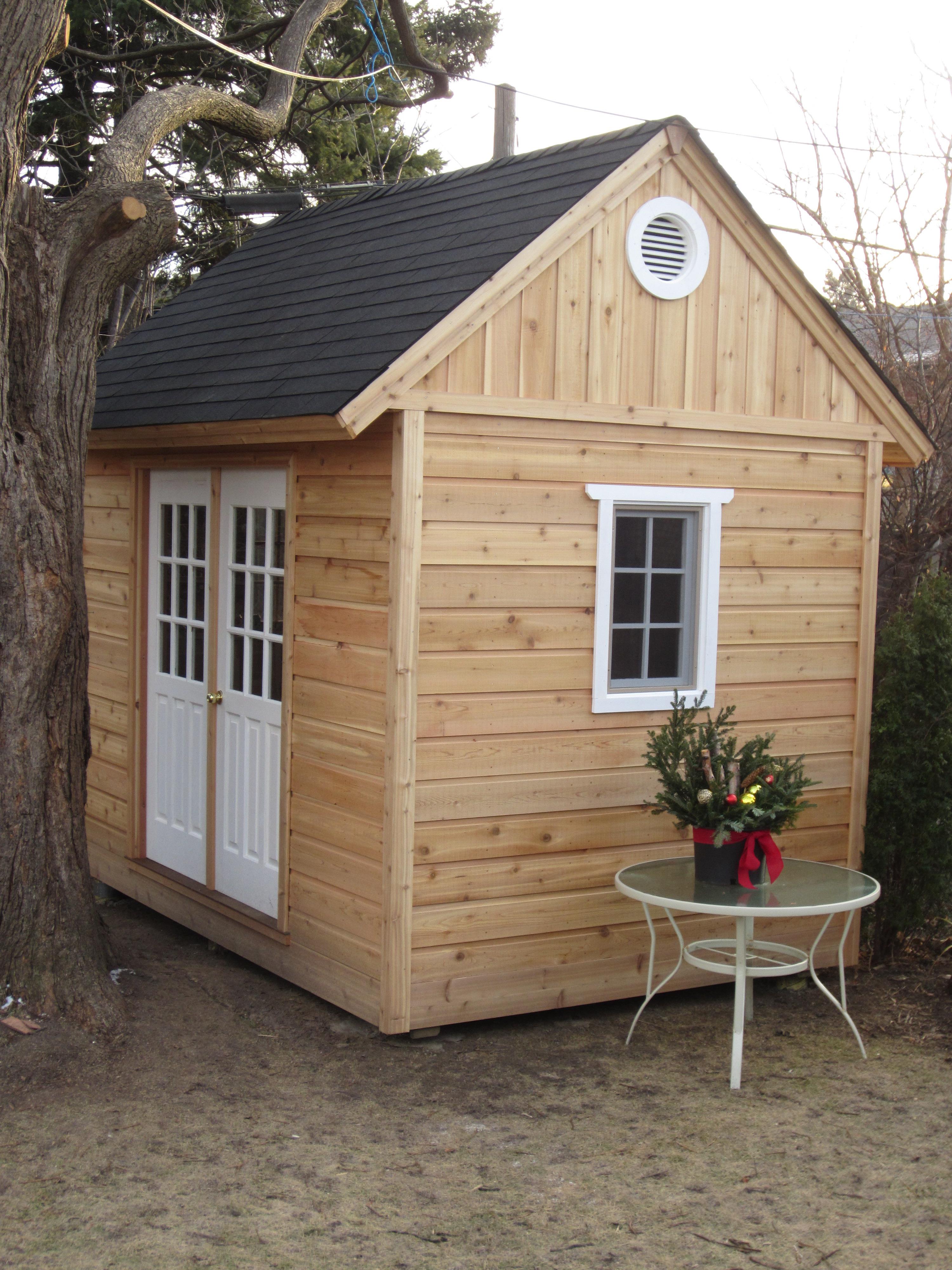 Telluride shed plan 8x12 with Double deluxe 18-lite doors in Los Angeles California. ID number 18451