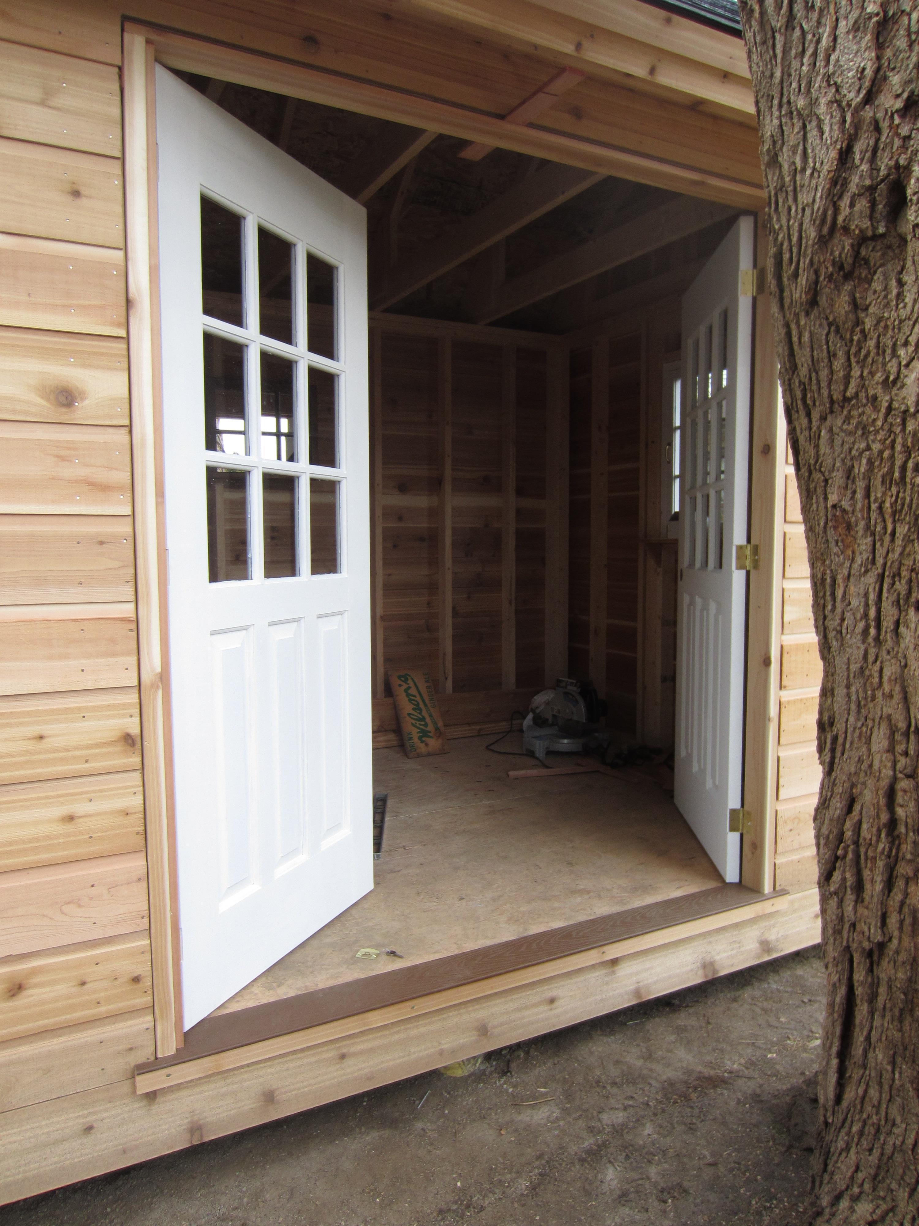 Telluride shed plan 8x12 with Double deluxe 18-lite doors in Los Angeles California. ID number 18451