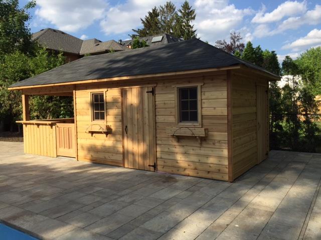 Surfside pool cabana 10x24 with opening window in Toronto Ontario. ID number 189635-2.
