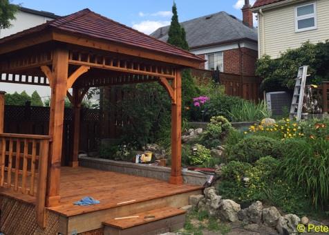 Montpellier gazebo 9x12 with omitted railing in Toronto Ontario. ID number 192173-3.
