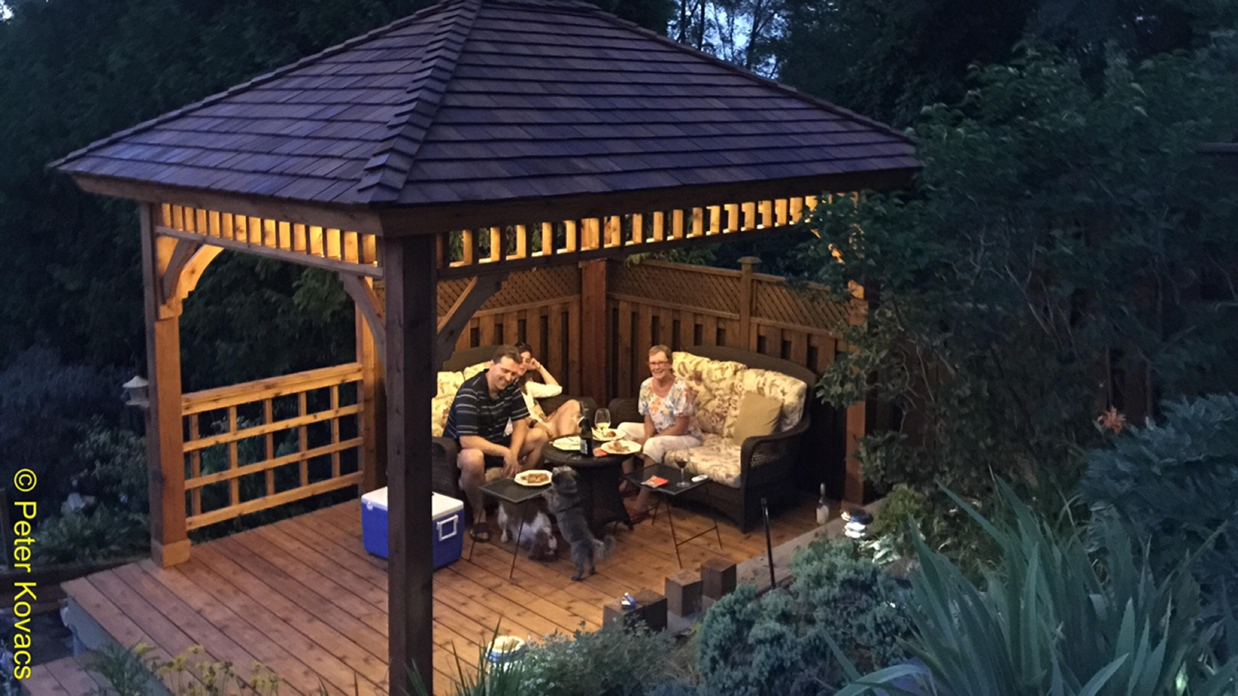 Montpellier gazebo 9x12 with omitted railing in Toronto Ontario. ID number 192173-4.