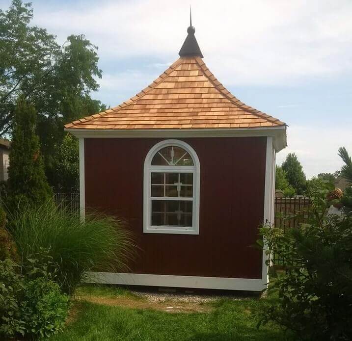 Melbourne garden shed 10x10 with transom window in Cambridge Ontario. ID number 191597-3.