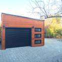 Urban garage garage design 16x20 with Planed cedar channel siding in Scarborough Ontario. ID number 