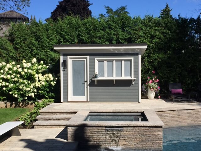 Urban studio garden shed 8x12 with Single french door in Willowdale Ontario. ID number 192797-1.