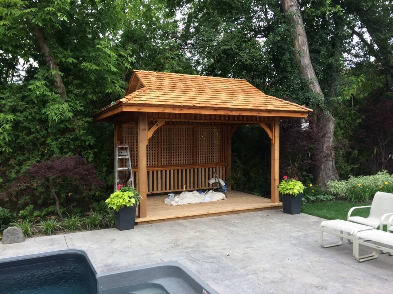 Montpellier gazebo 8x12 with cedar shingles in Toronto Ontario. ID number 192867-1.
