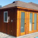 Surfside pool cabana 16x16 with Rough cedar siding in Maple Ontario. ID number 193928-3.