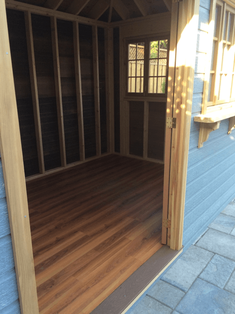 Sonoma pool cabana 8x12 with Small bifold window in Unionville Ontario. ID number 194256-2.