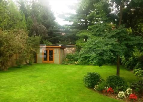 Canexel Urban studio garden shed 8x12 with French double doors in Toronto Ontario 194438-2.