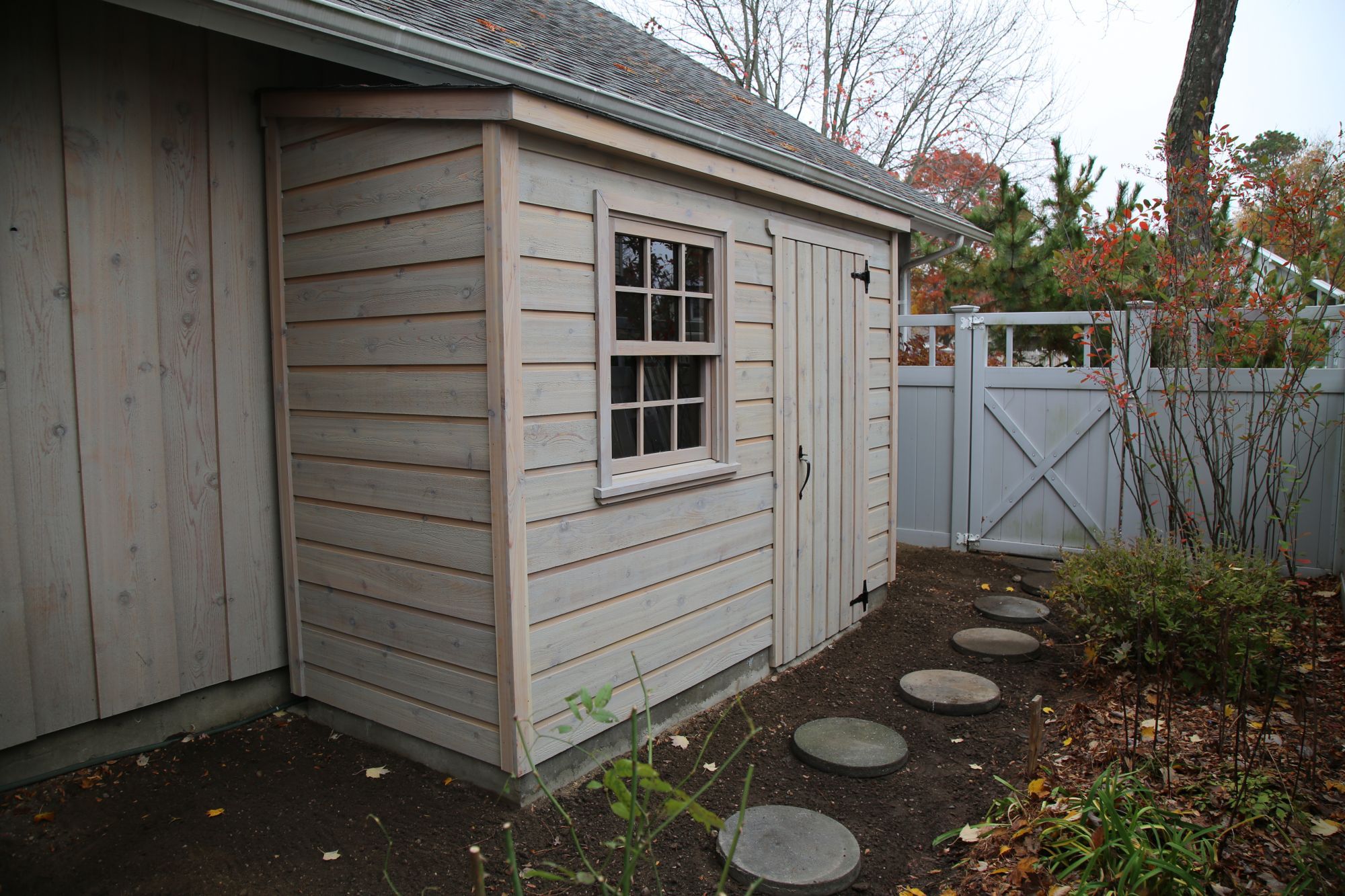 Sarawak garden shed 4x10 with standard single door in Islip, New York. ID number 195923-1.