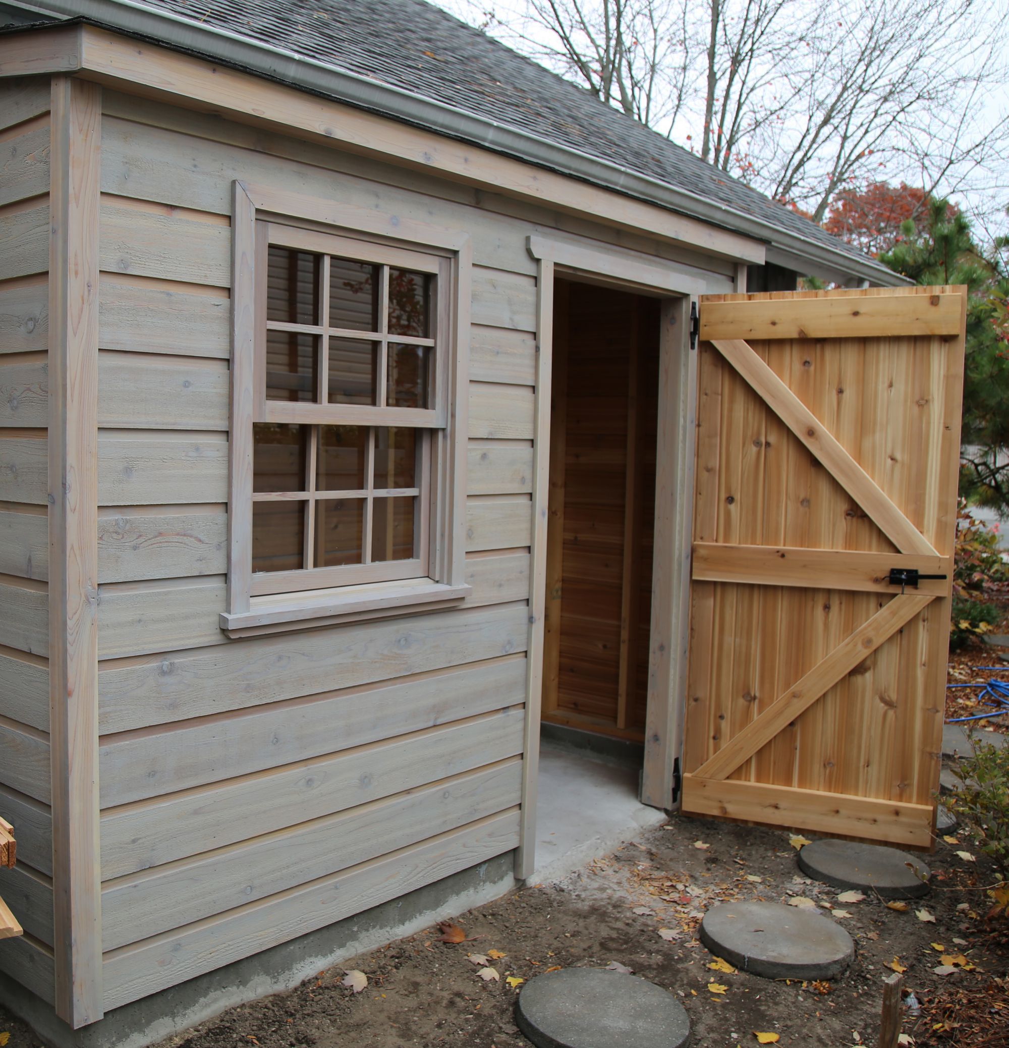 Sarawak garden shed 4x10 with standard single door in Islip, New York. ID number 195923-6.