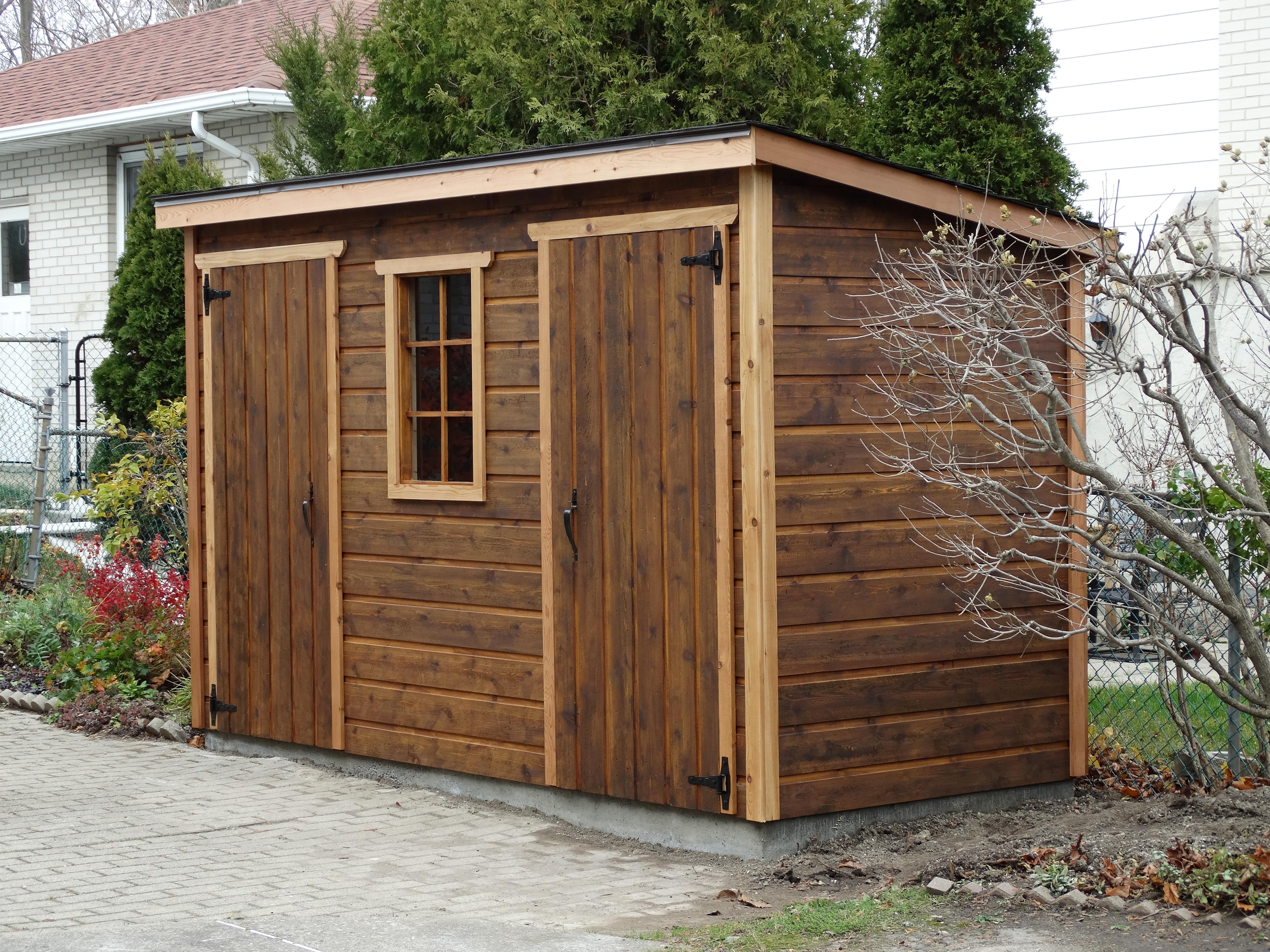 Cedar Sarawak lean to shed 5x12 with fixed window in Toronto, Ontario. ID number 195929-1
