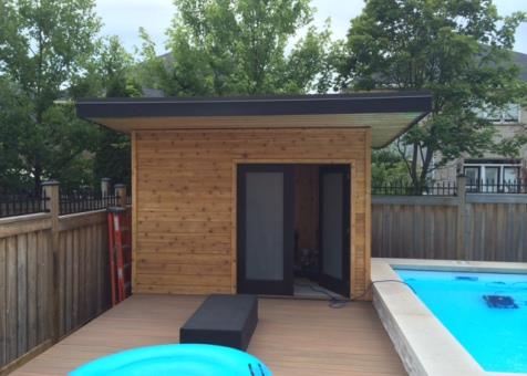 Verana pool cabana 7x12 with french double doorsin  Oakville Ontario. ID number 176695-3.