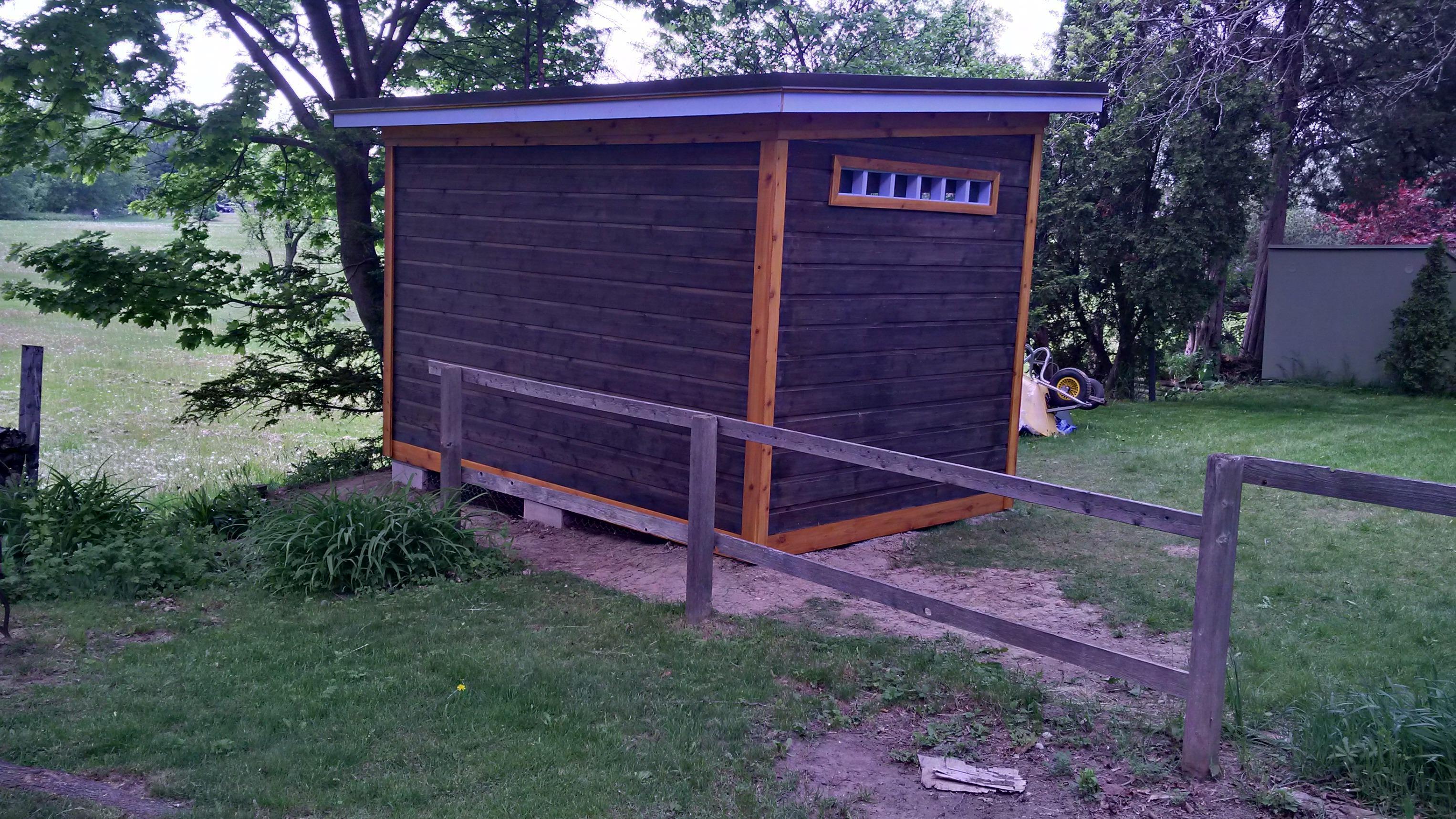 cedar urban studio garden studio 8x12 with French double doors in Etobicoke, Ontario. ID number 2025