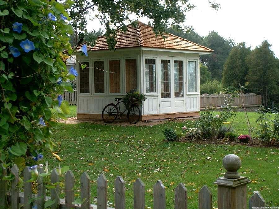 Coventry gazebo 10x10 with double doors in Fenwick Ontario. ID number 1463-3.