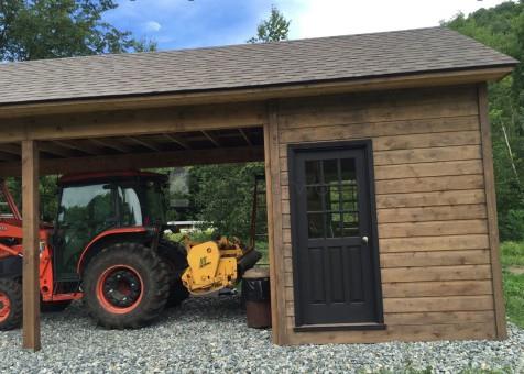 Cedar Palmerston Workshop 12 x 8 with cedar channel rough siding in Stock bridge Vermont 207057- 2  