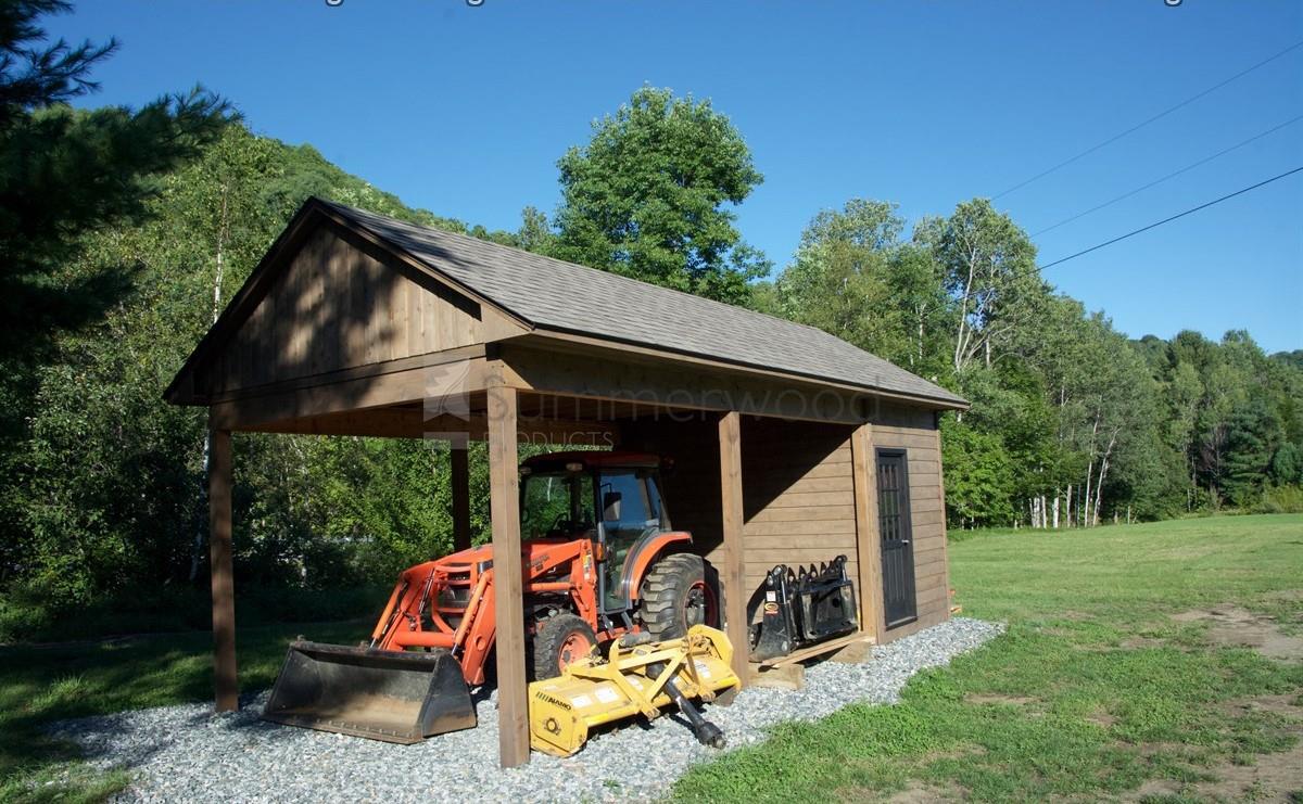 Cedar Palmerston Workshop 12 x 8 with cedar channel rough siding in Stock bridge Vermont 207057- 3  
