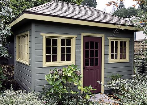 Cedar Sonoma Garden Shed 8 x 14 with small bifold window in Oakland California ID number- 208046-1