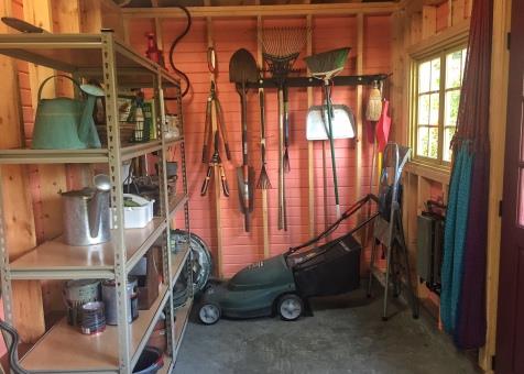 Cedar Sonoma Garden Shed 8 x 14 with small bifold window in Oakland California ID number- 208046-2