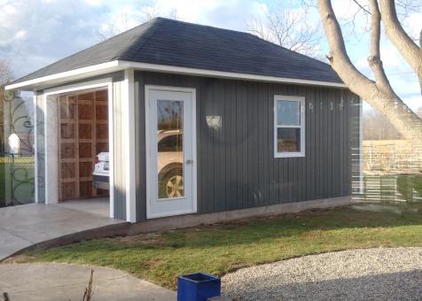 Archer garage 12 x 20 with Canexel Granite Siding in Grimsby Ontario ID number -208383 -1