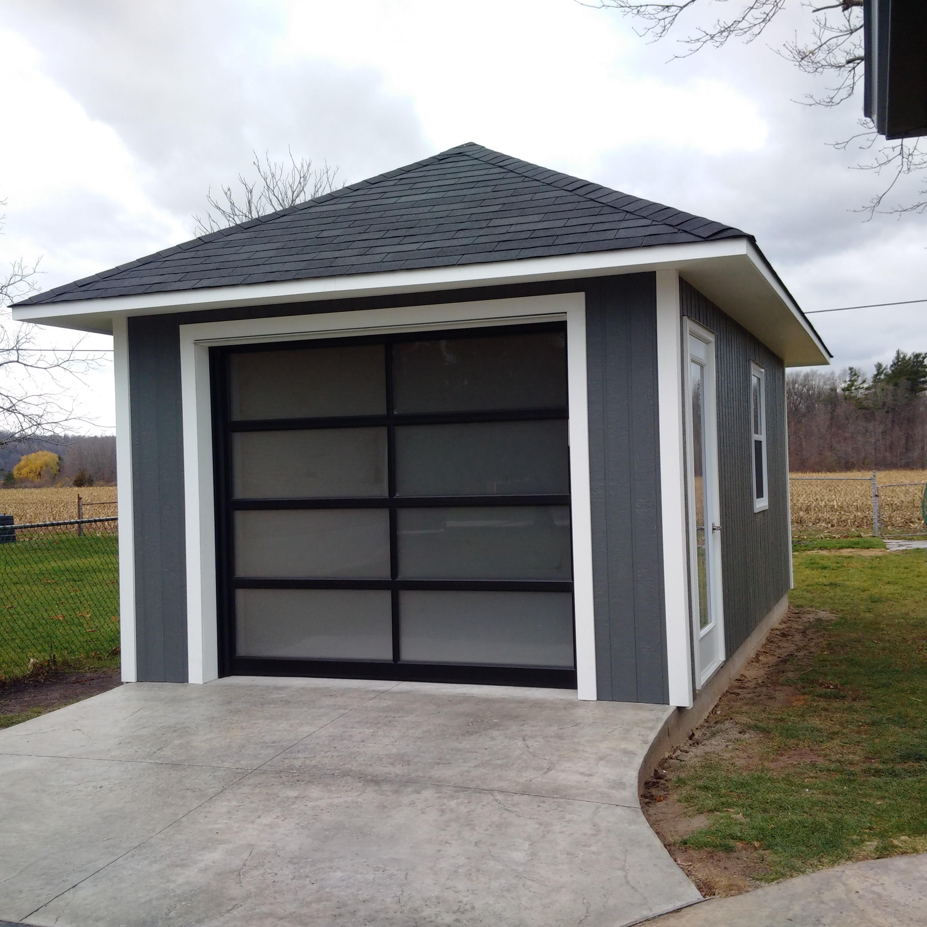 Archer garage 12 x 20 with Canexel Granite Siding in Grimsby Ontario ID number -208383 -2