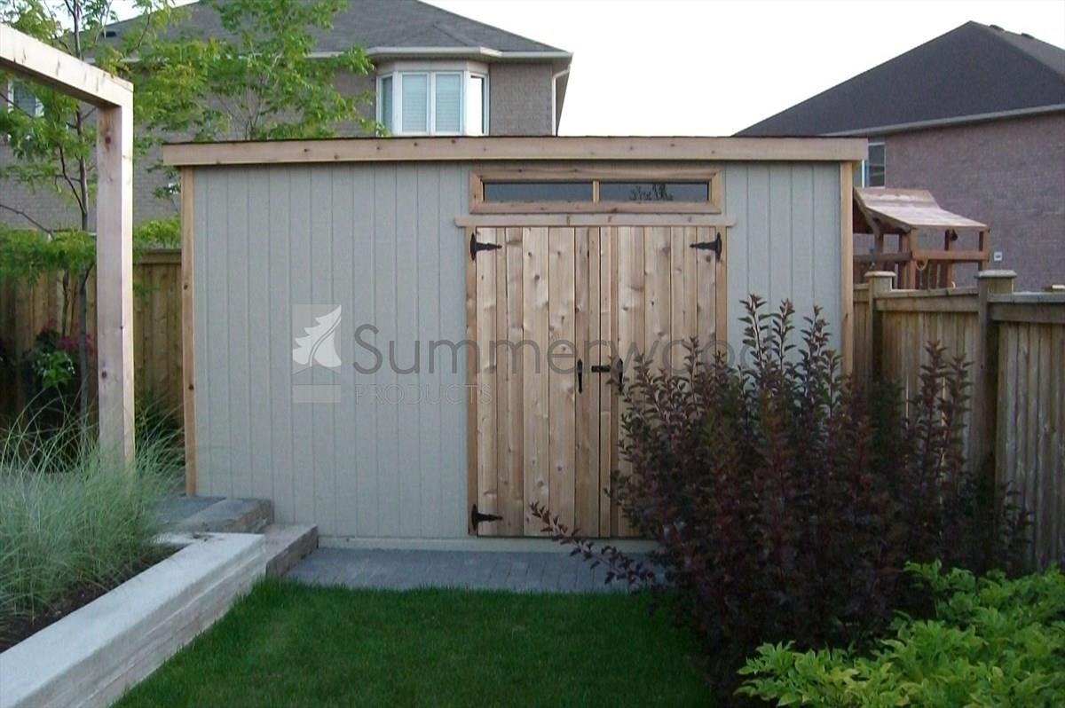Canexel Sarawak shed 7x14 with double doors in Oakville, Ontario. ID number 210527