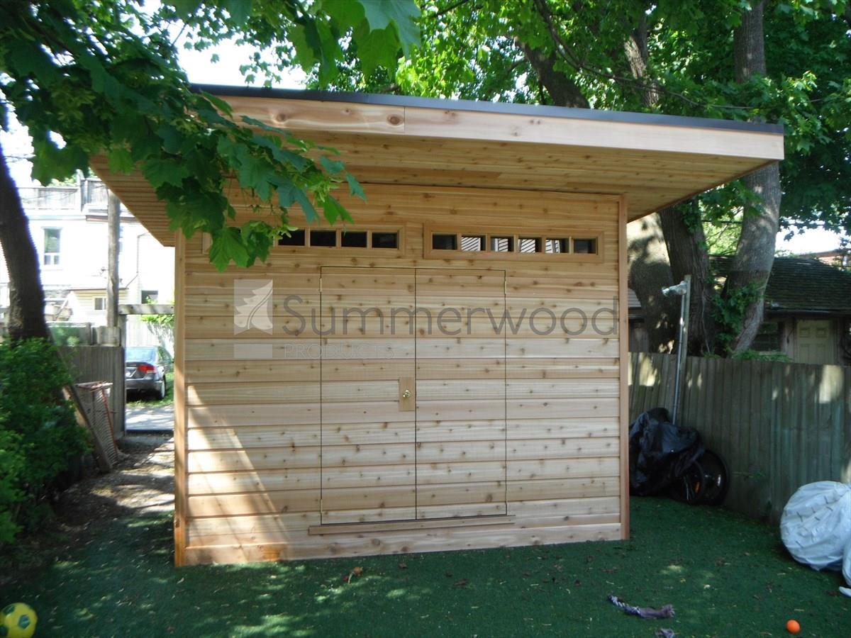 Modern Dune shed 8 x 12 with flat roof in Niagara Falls, Ontario. ID number 210743